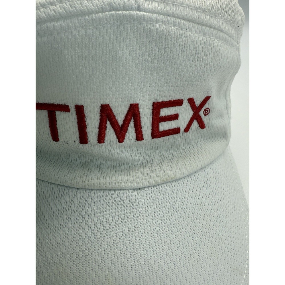 Timex White HEADSWEATS Ultralite Coolmax 5 Panel Hat Cap Adjustable Strap Back - Picture 5 of 11
